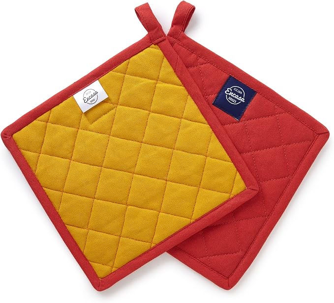 Encasa XO Heat Resistant Cotton Pot Holders by EncasaXO