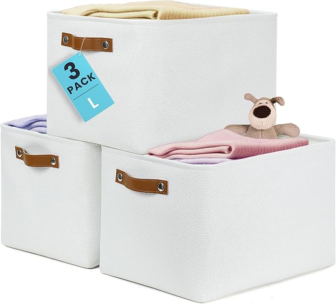 OrganiHaus Large Fabric Storage Baskets by OrganiHaus