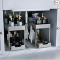 DEKAVA Under Sink Organizer 2 Pack，Bathroom Cabinet Organizer，2 Tier Sliding by DEKAVA