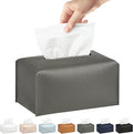 Long Tissue Box Cover, PU Leather Tissue Holder Rectangle, Facial Paper by DecorateYourHome
