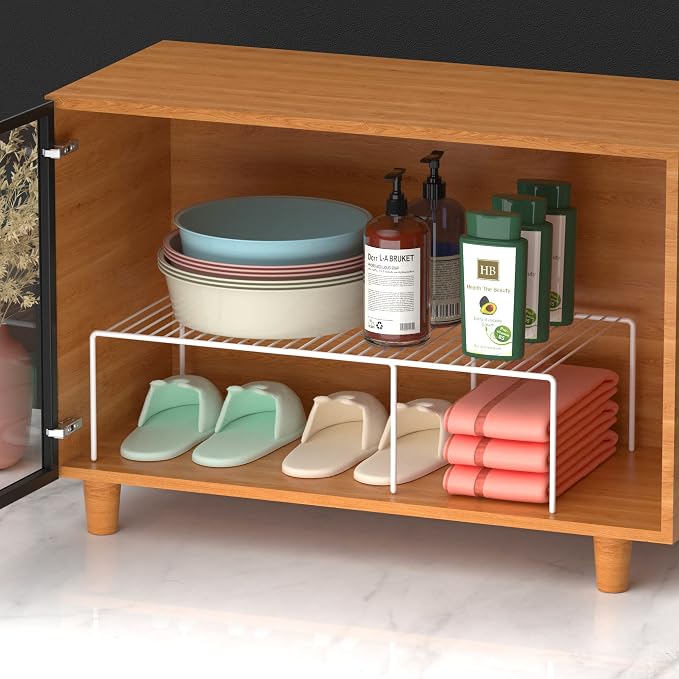 iPEGTOP Freezer Cabinet Storage Shelf Set of 4, 8 Pieces Expandable Metal - Image 4