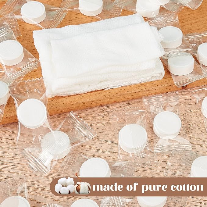 1500 Pcs Mini Compressed Portable Towel Disposable Coin Tissues Bulk Cotton - Image 5