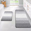 OLANLY Bathroom Rug Set 2 Piece, Soft Absorbent Microfiber Bath Rug Set by OLANLY