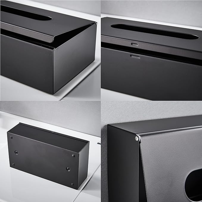 JunSun Rectangular Tissue Box Cover Tissue Box Holder Napkin Holder Tissue - Image 5
