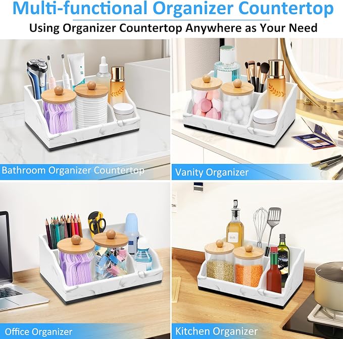 Bathroom Counter Organizer, Bathroom Organizer Countertop Toothbrush and - Image 7