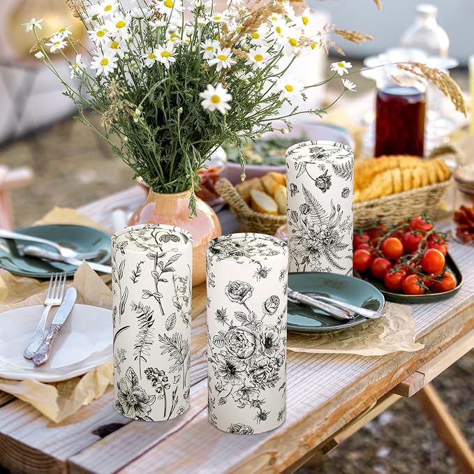Zonon 16 Pcs Vintage Floral Round Tissues Box Car Holder - Image 7