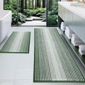 Bathroom Rugs and Mats Sets, 2 Piece Thick Absorbent Chenille Bath Mat Rug Set by BSICPRO