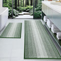 Bathroom Rugs and Mats Sets, 2 Piece Thick Absorbent Chenille Bath Mat Rug Set by BSICPRO