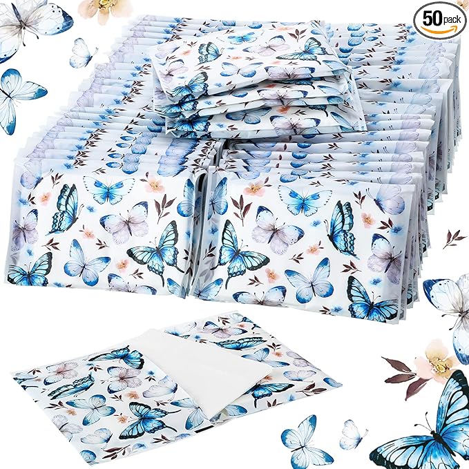 Geyee 50 Packs Tissue Travel Size Facial Paper Napkins Travel Packs Disposable by Geyee