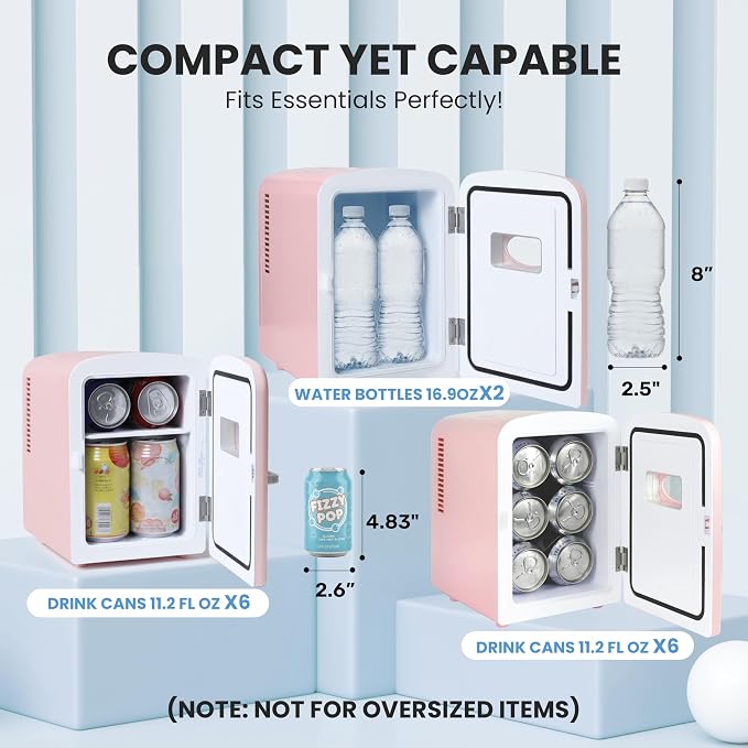 HealSmart Mini Fridge Portable 4 Liter/6 Can - Image 2