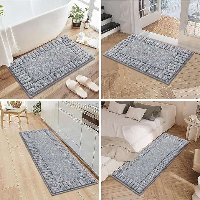 Pauwer Bathroom Rugs Sets 3 Piece Bathroom Shower Rugs - Image 7