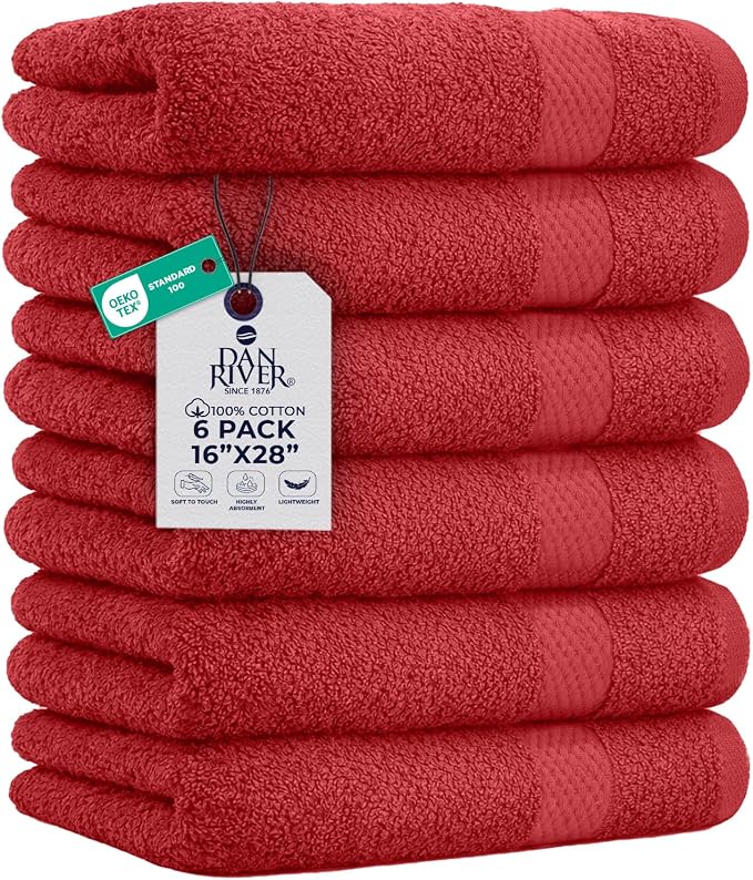 DAN RIVER 6-Pack Premium Hand Towels by DanRiver