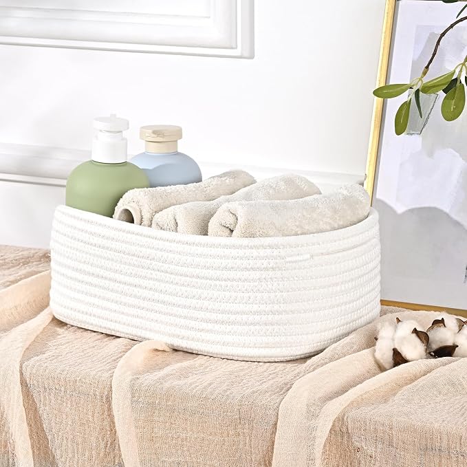 Storage Baskets for Organizing, Small Woven Basket Set of 4 - Image 9