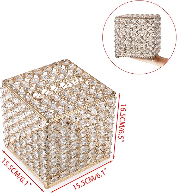 Sumnacon Crystal Square Tissue Box Cover - Image 4