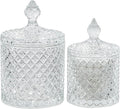 R FLORY 2 Pack Qtip Holder Glass Apothecary Jars by FLORY