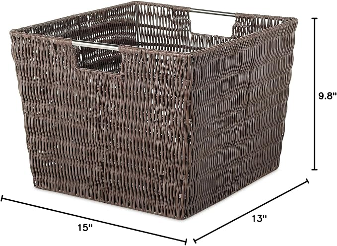 Whitmor Rattique Storage Tote Basket - Image 3