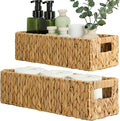Nesting Small Wicker Basket, Water Hyacinth Toilet Paper Baskets Bathroom by GraciadecoStorage