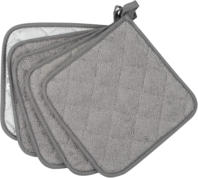 100% Cotton Kitchen Everyday Basic Terry Pot Holder Heat Resistant Coaster - Image 2