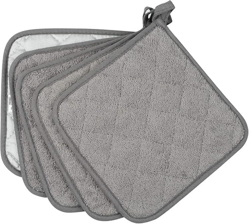 100% Cotton Kitchen Everyday Basic Terry Pot Holder Heat Resistant Coaster - Image 2