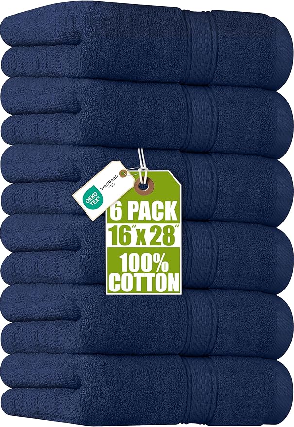 Utopia Towels [6 Pack Premium Hand Towels Set, 100% Ring Spun Cotton, Ultra by UTOPIATOWELS