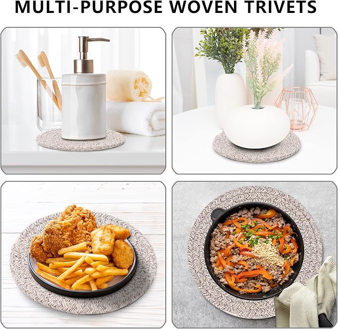 Coga Trivets for Hot Dishes, Trivets for Hot Pots and Pans, 7 Inchs Hot Pads 5 - Image 5