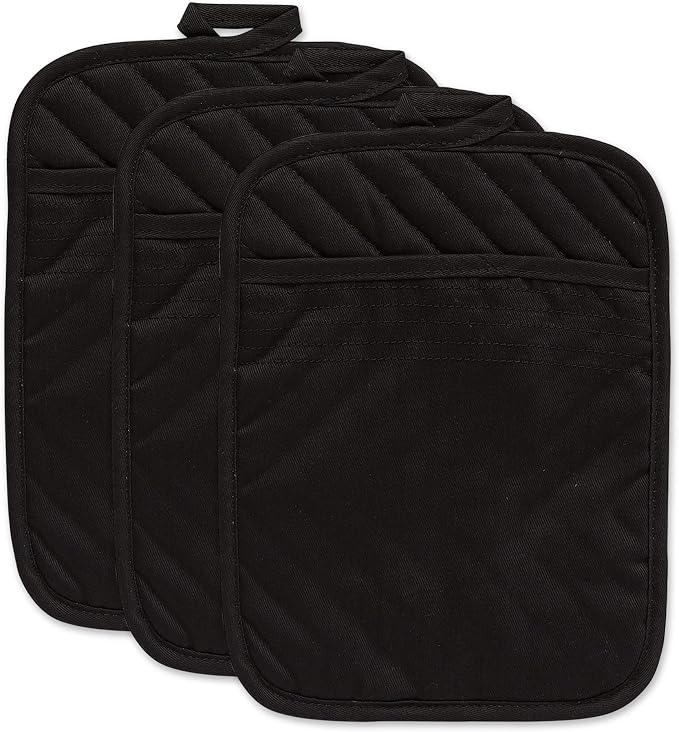 DII Heat Resistant Quilted Cotton Pot Holder Set, Designed by DII