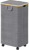 SpaceAid Laundry Hamper with Wheels and Lid, 26 Gal Rolling Clothes Basket with by SpaceAid