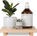 Bathroom Counter Organizer Wood Pedestal Stand Farmhouse Decorative Tray Soap by zoocatia