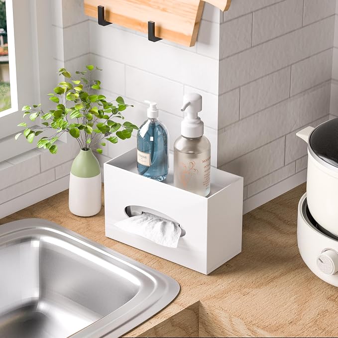 White Acrylic Tissue Box Cover Rectangular, Acrylic Tissue Dispenser - Image 6
