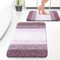 OLANLY Bathroom Rug Set 2 Piece, Soft Absorbent Microfiber Bath Rug Set by OLANLY