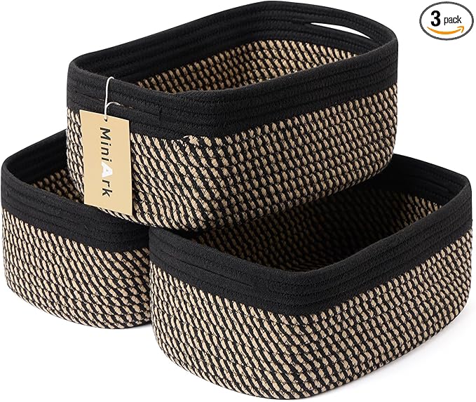 Small Storage Baskets for Organizing | Closet Organizer Bins | Shelf Toy Basket by MiniArkStorageBasketsHome
