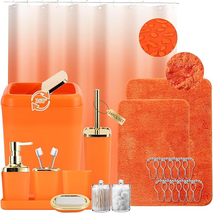 Bathroom Set - Orange Bathroom Sets by BetterbathroomwithXLHOME