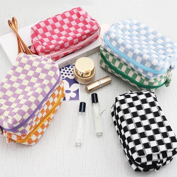 ZLFSRQ 6Pcs Checkered Pencil Case Cute Pencil Pouch - Image 2