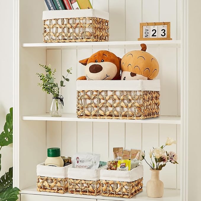 Vagusicc Wicker Storage Basket, 6 Pack Baskets - Image 3