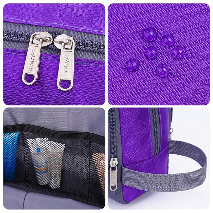 Toiletry Bag for Men Hanging Dopp Kit Water Resistant Shaving Bag Small - Image 4