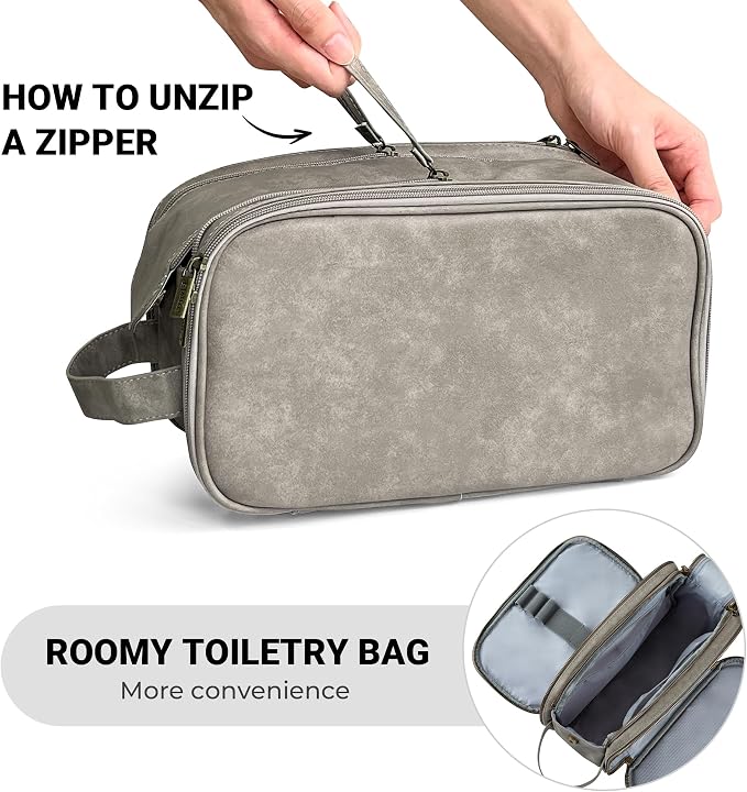 Elviros Toiletry Bag for Men, Large Travel Shaving Dopp Kit Water-resistant - Image 5