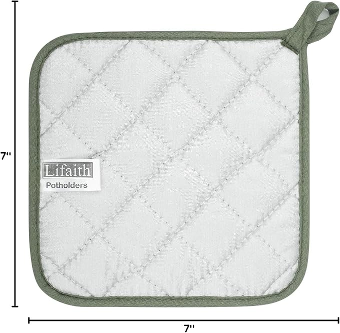 100% Cotton Kitchen Everyday Basic Terry Pot Holder Heat Resistant Coaster - Image 10