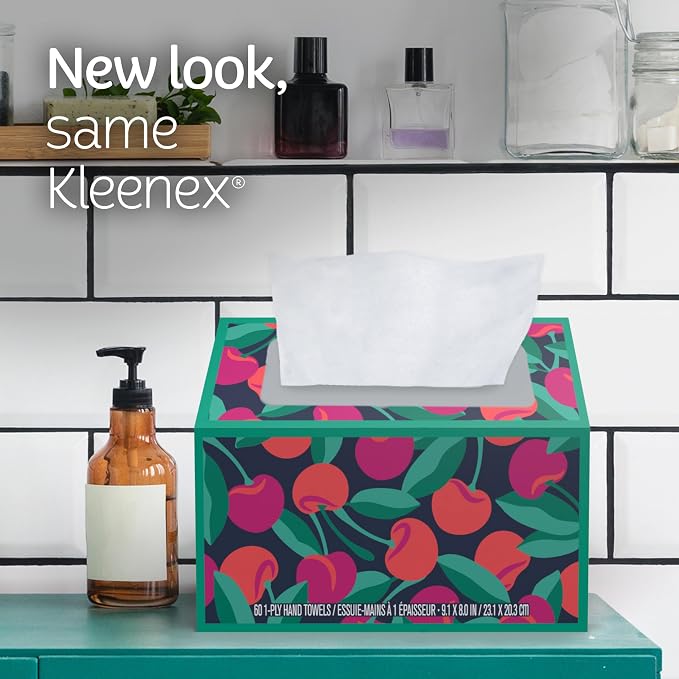 Kleenex Disposable Paper Hand Towels, 6 Boxes, 60 Tissues per Box, Packaging - Image 6