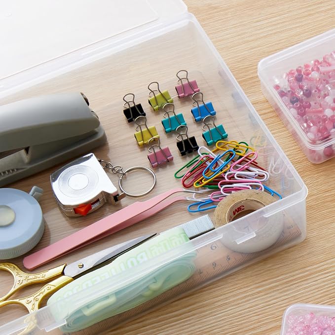 Goodma Small Bead Organizers, 54 Pieces Plastic Storage Cases Mini Clear - Image 4