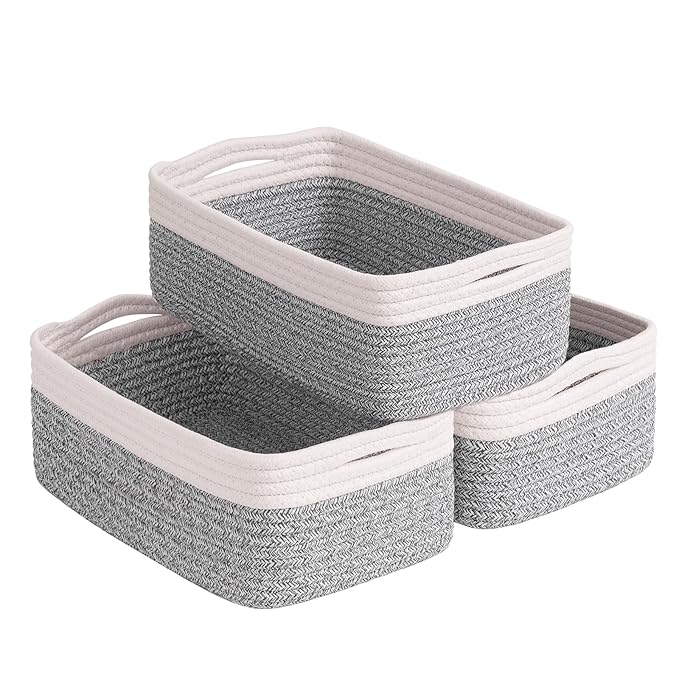 Goodpick Storage Bins, Baskets for Shelves, Cotton Rope Basket for Organization by Goodpick