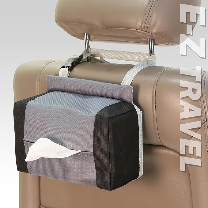 FH Group E-Z Travel Napkin Tissue Dispenser Holder Fits Most Cars, and Vans Gray - Image 4