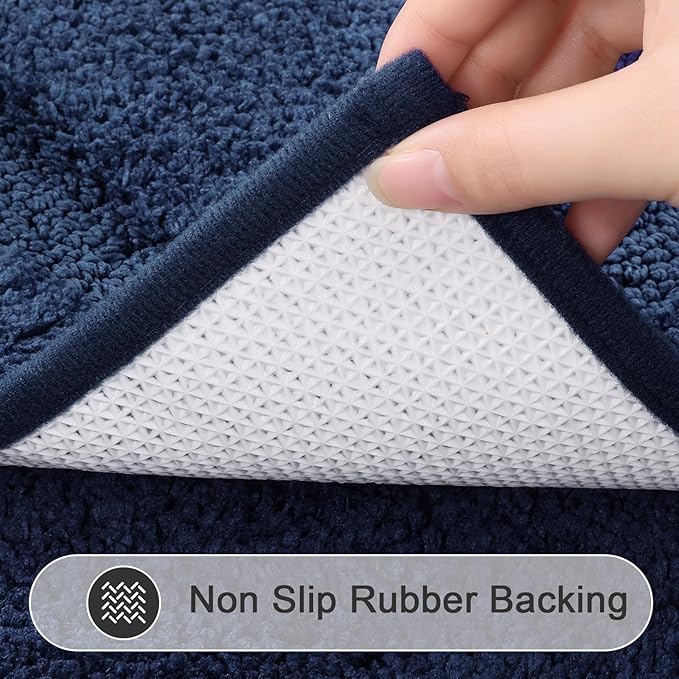 SHACOS Super Soft Bathroom Rugs Set of 2 Pieces 32x20 inch Microfiber Bath Rugs - Image 4