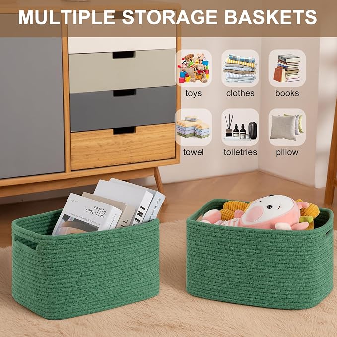 Storage Baskets for Organizing, Woven Decorative Baskets for Shelves - Image 4