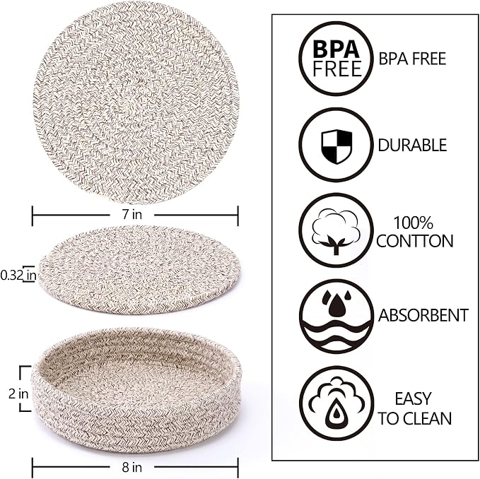 Coga Trivets for Hot Dishes, Trivets for Hot Pots and Pans, 7 Inchs Hot Pads 5 - Image 2