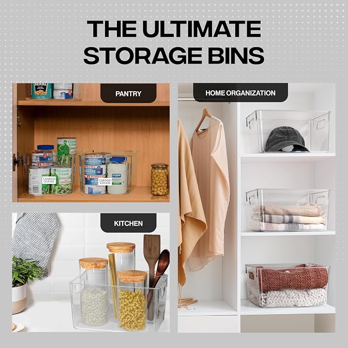 ClearSpace Clear Plastic Storage Bins – Pantry Organizers & Storage Containers - Image 8