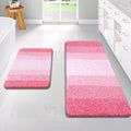 OLANLY Bathroom Rug Set 2 Piece, Soft Absorbent Microfiber Bath Rug Set by OLANLY