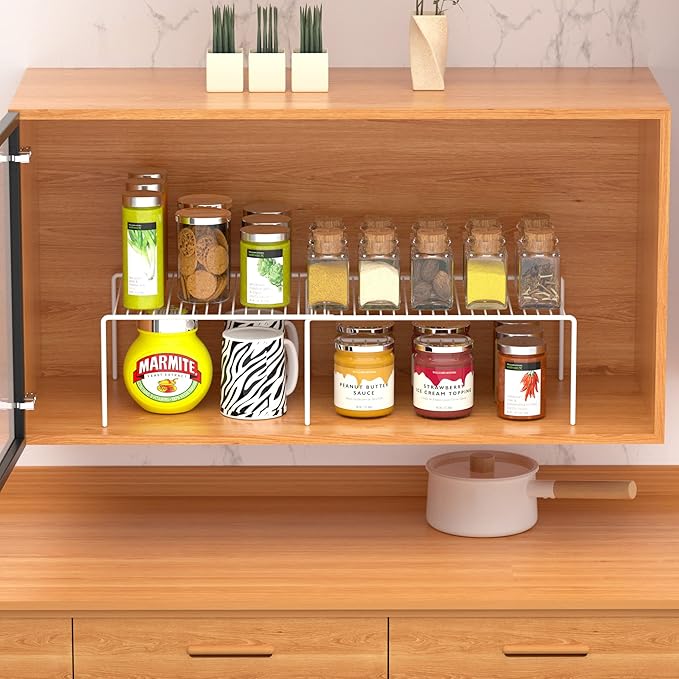 iPEGTOP Freezer Cabinet Storage Shelf Set of 4, 8 Pieces Expandable Metal - Image 3