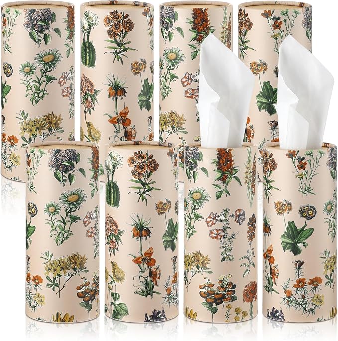 Zonon 8 Pcs Car Tissues Holder Round Box by Zonon