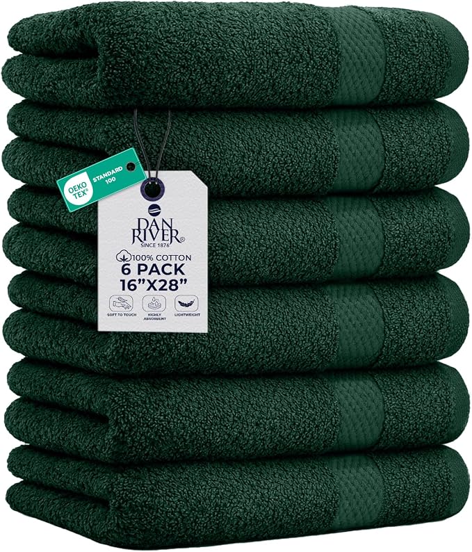 DAN RIVER 6-Pack Premium Hand Towels by DanRiver