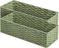 StorageWorks Sage Green Paper Rope Bathroom Basket Organizer and Storage by StorageWorks